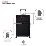 SwissGear Sion Expandable Softside Luggage Set - Black
