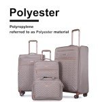 Khaki 4-Piece Expandable Luggage Set with Duffel Bag