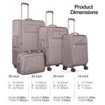 Khaki 4-Piece Expandable Luggage Set with Duffel Bag