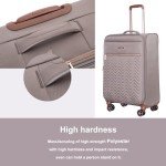 Khaki 4-Piece Expandable Luggage Set with Duffel Bag