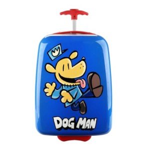 Dog Man Character Blue 16.5” Rolling Luggage