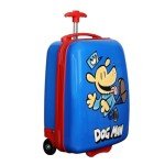 Dog Man Character Blue 16.5” Rolling Luggage