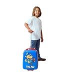 Dog Man Character Blue 16.5” Rolling Luggage