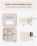 Milky White Small Travel Jewelry Box Organizer