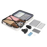 Stylish 2-Piece White Luggage Set with Wheels