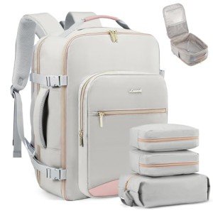 LOVEVOOK Waterproof 40L Travel Backpack with Packing Cubes