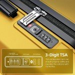 Expandable Yellow Luggage Set with TSA Lock - 3pcs