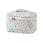 Large Floral Makeup Bag for Travel and Toiletries