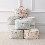 Large Floral Makeup Bag for Travel and Toiletries