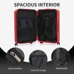 3-Piece Red Hardside Luggage Set with TSA Lock
