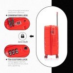 3-Piece Red Hardside Luggage Set with TSA Lock