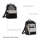 TUMI Voyageur Halsey Travel Backpack - Black & Gold