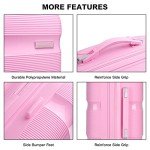 Kono 21-Inch Pink Hard Shell Carry-On Suitcase