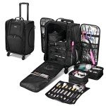 BYOOTIQUE Rolling Makeup Train Case with Removable Bags