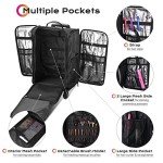 BYOOTIQUE Rolling Makeup Train Case with Removable Bags