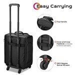 BYOOTIQUE Rolling Makeup Train Case with Removable Bags