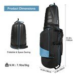 Lightweight Golf Travel Bag with Wheels - Blue
