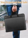 Fireproof Accordion File Organizer with 13 Pockets