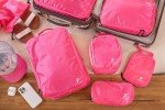 8-Piece Compression Packing Cubes Set - Hot Pink