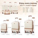 3-Piece Green Hardshell Luggage Set with Wheels