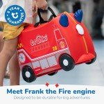 Trunki Ride-On Kids Suitcase - Frank Fire Truck Red