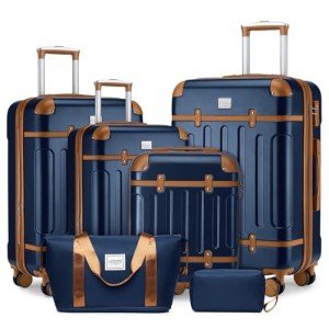 LARVENDER 6-Piece Expandable Hardshell Luggage Set