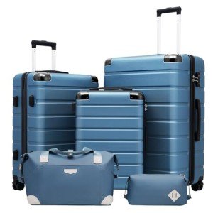Coolife 3-Piece Hard Shell Luggage Set