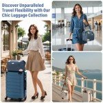 Coolife 3-Piece Hard Shell Luggage Set