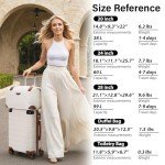 Coolife 3-Piece Hard Shell Luggage Set