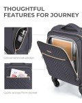 BAGSMART 16-inch Underseat Travel Carry-On Suitcase