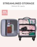 BAGSMART 16-inch Underseat Travel Carry-On Suitcase