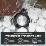 Waterproof Airtag Holder with Keychain - Black
