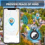 Waterproof Airtag Holder with Keychain - Black
