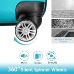 3-Piece Sky Blue Hardside Luggage Set 20"-28