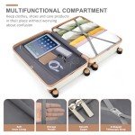 Merax 3-Piece White Hardside Luggage Set