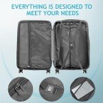 3-Piece Sky Blue Hardside Luggage Set 20"-28