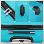 3-Piece Sky Blue Hardside Luggage Set 20"-28