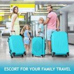 3-Piece Sky Blue Hardside Luggage Set 20"-28