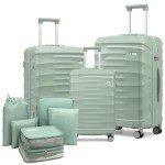 Somago 3-Piece Lightweight Luggage Set - Matcha Green