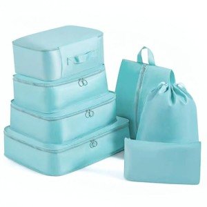 Travel Packing Cubes Set - 7 Piece Organizer