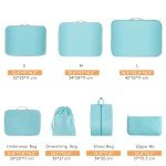 Travel Packing Cubes Set - 7 Piece Organizer