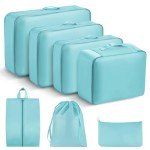 Travel Packing Cubes Set - 7 Piece Organizer