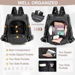 VASCHY Women's Stylish Black Travel Bag