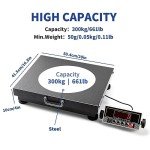 WISHSOM Heavy Duty 660lbs Digital Shipping Scale