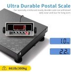 WISHSOM Heavy Duty 660lbs Digital Shipping Scale