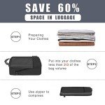 BAGAIL 4/6-Pack Compression Packing Cubes - Black