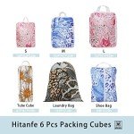 6 Pack Travel Compression Packing Cubes Set