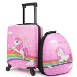 Unicorn Kids Rolling Luggage Set for Girls