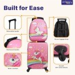 Unicorn Kids Rolling Luggage Set for Girls