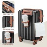Expandable 4-Piece Hardside Luggage Set with USB Port